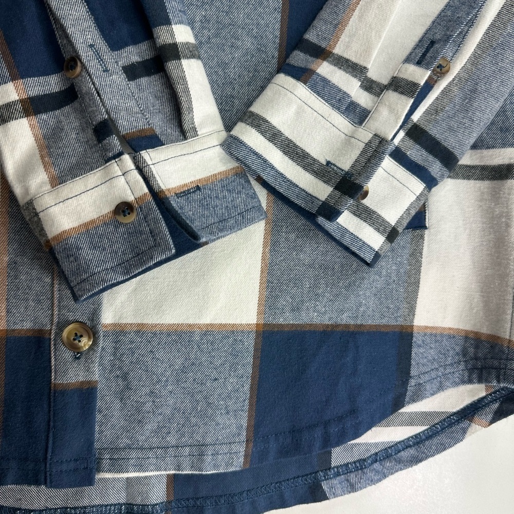 NWT Marleylilly Monogrammed Plaid Hooded Tunic Shirt Women’s MEDIUM 100% Cotton - Picture 8 of 10